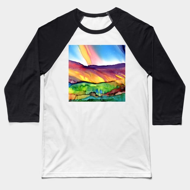 Fantasy landscape Baseball T-Shirt by MistyLakeArt